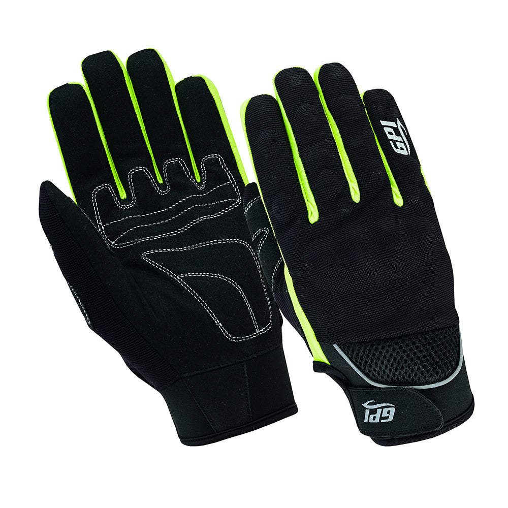 Premium Comfortable Motor Bike Flourosent/Black Gloves