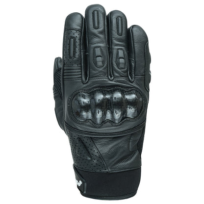 Pure Leather Motorcycle Gloves Full Black