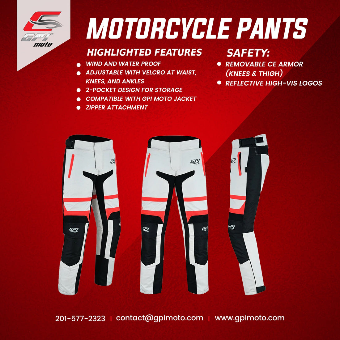 Ride Safely and Comfortably with GPI Moto Motorcycle Pants