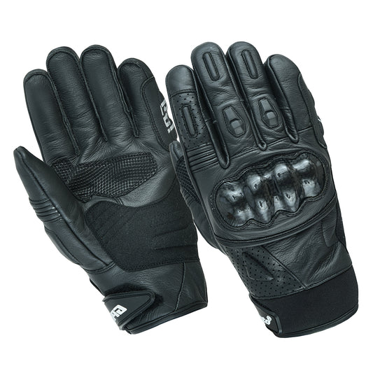 Pure Leather Motor Bike Gloves Full Black