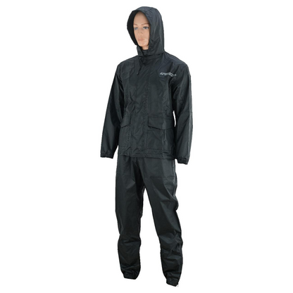 Motorcycle Rain Suit for Men and Women Weatherproof All-Season Riding Black