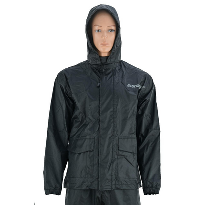 Motorcycle Rain Suit for Men and Women Weatherproof All-Season Riding Black