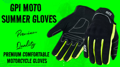 Premium Comfortable Motorcycle Flourosent/Black Gloves