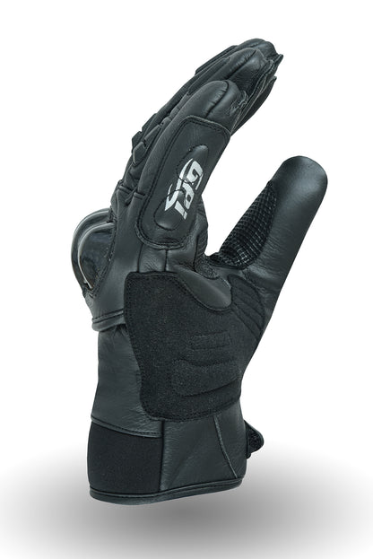 Pure Leather Motorcycle Full Black Gloves